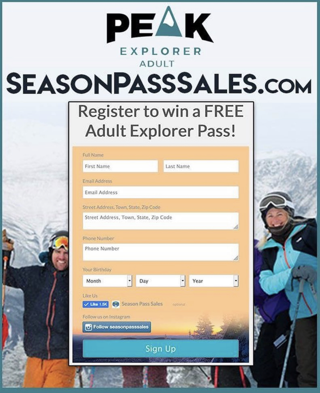 I’m giving away a FREE 2019/2020 Peak Pass  