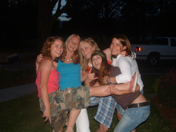 im on the far right in white, grad. party!