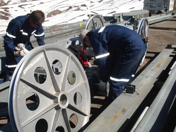 Installation of new chairs Evolve Chile