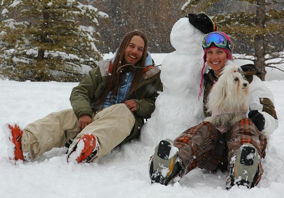 Jake, our Rasta snowman, Me and Tequila "Rasta colors, Winter vibrations"