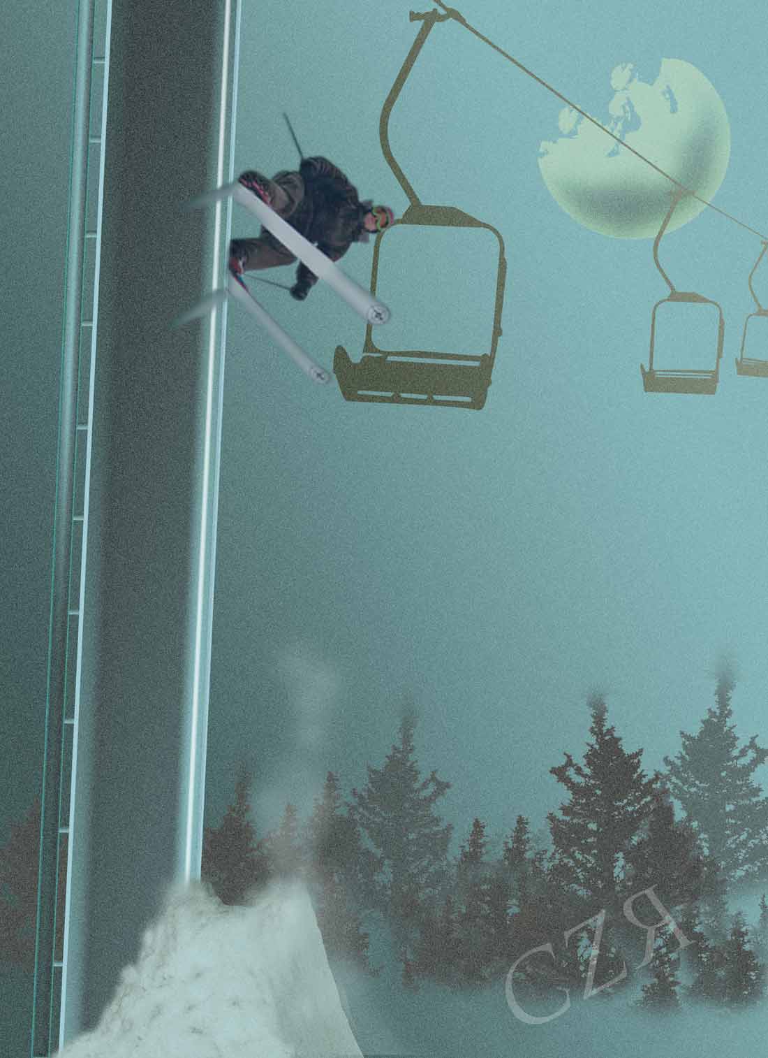 jibbing a chair lift