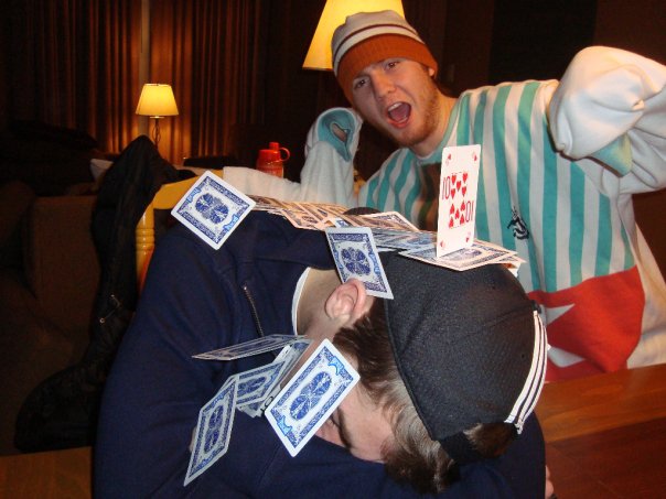 Jiberish hoodie and aaron passed out