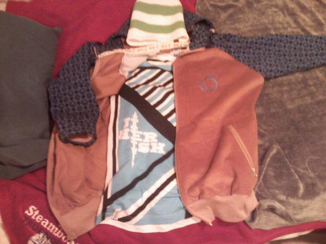 Jiberish hoodie, tall tee, and line beanie for thread