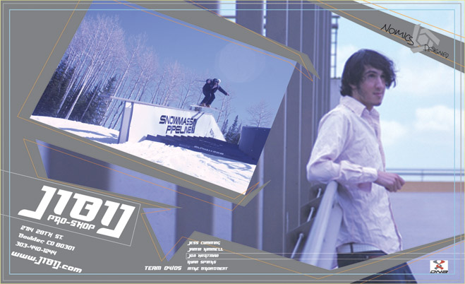 Jibij ad in the October Freeskier