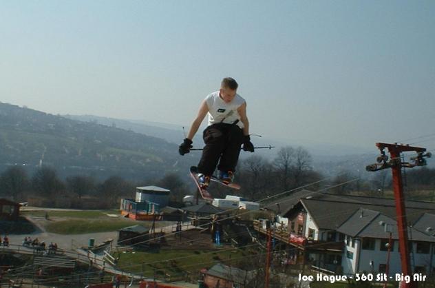 Joe Hague - 360 Sit (Yes he's sat ona pole in the air)