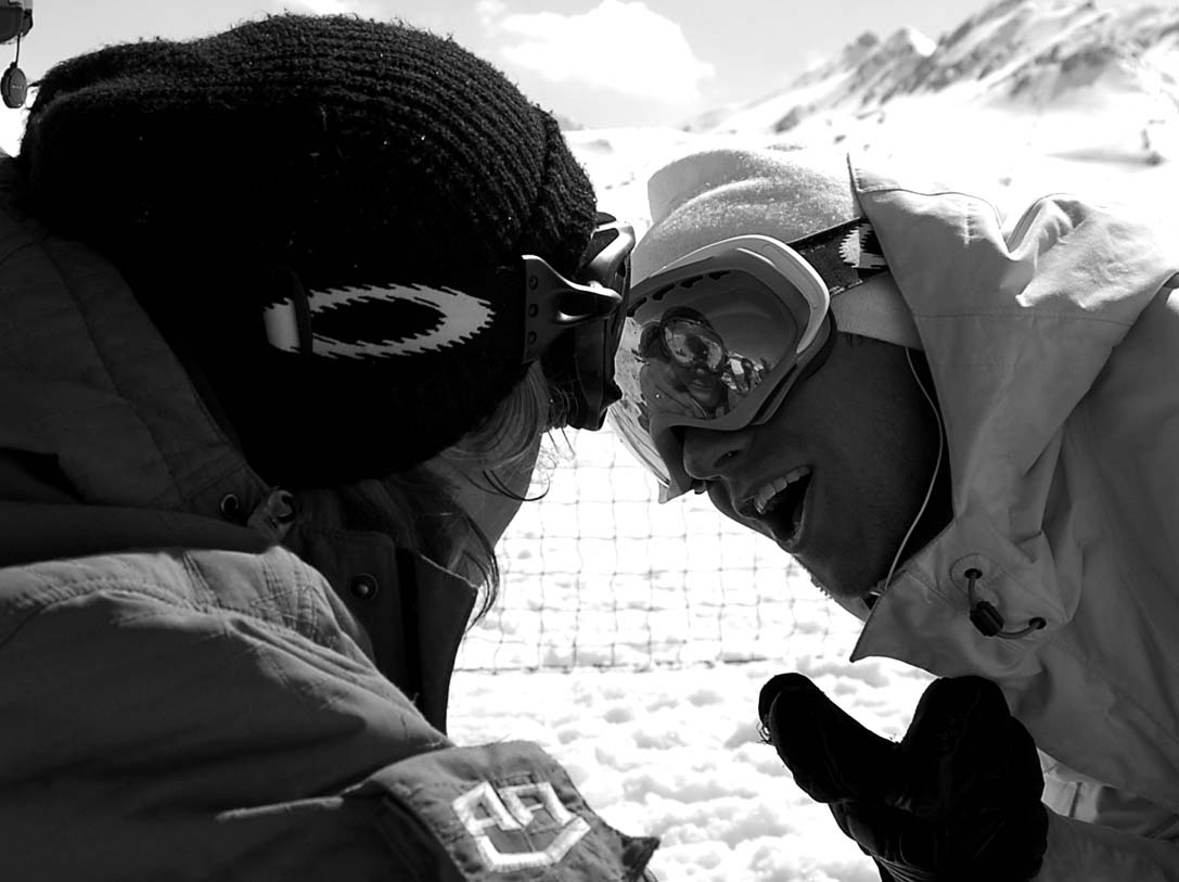 Joe/Par at park bench