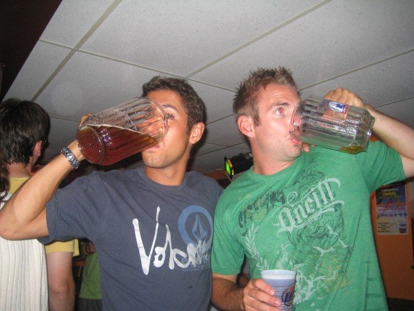 Jordan and me in a pitcher race