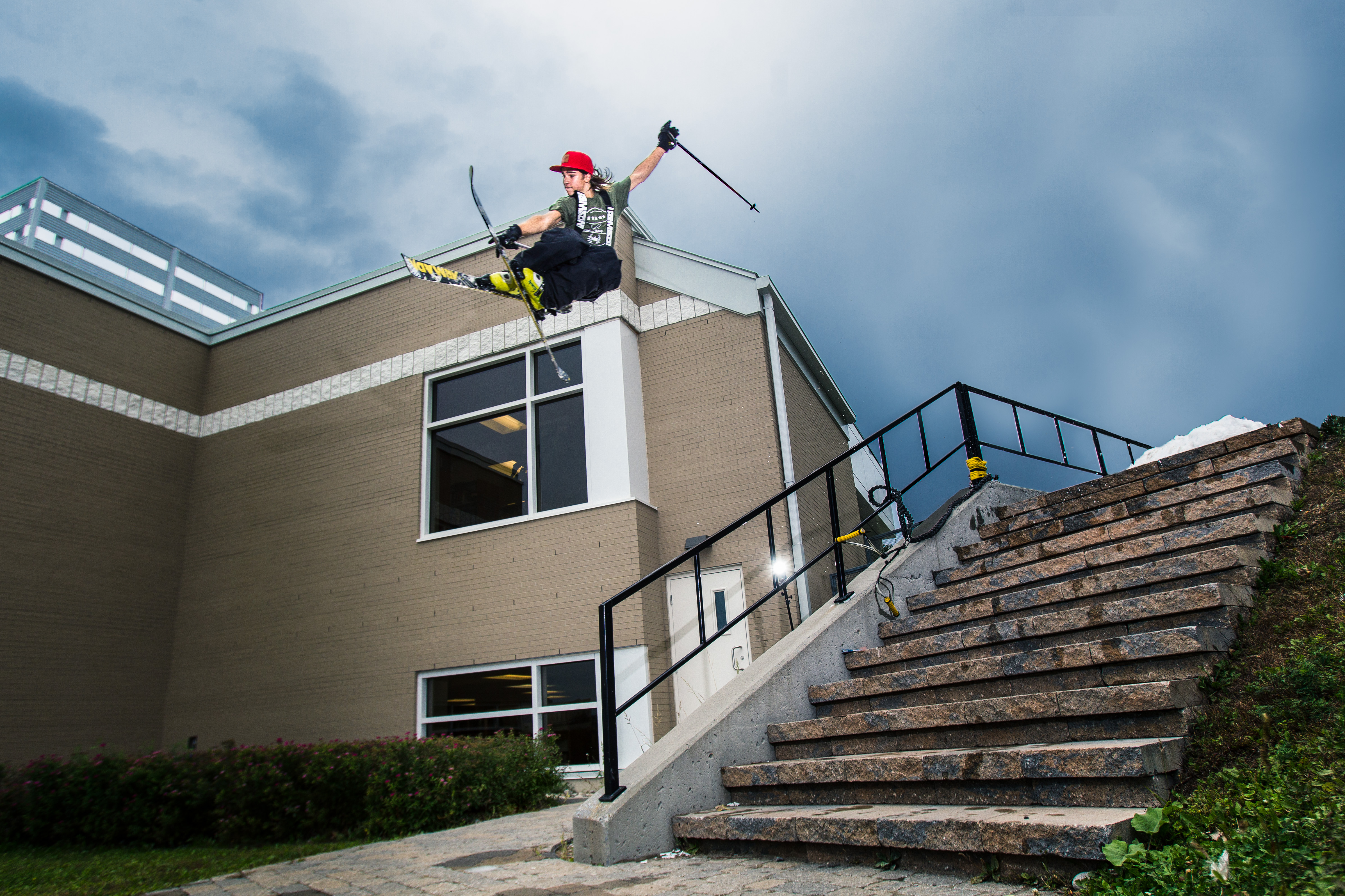 Jump over the stairs