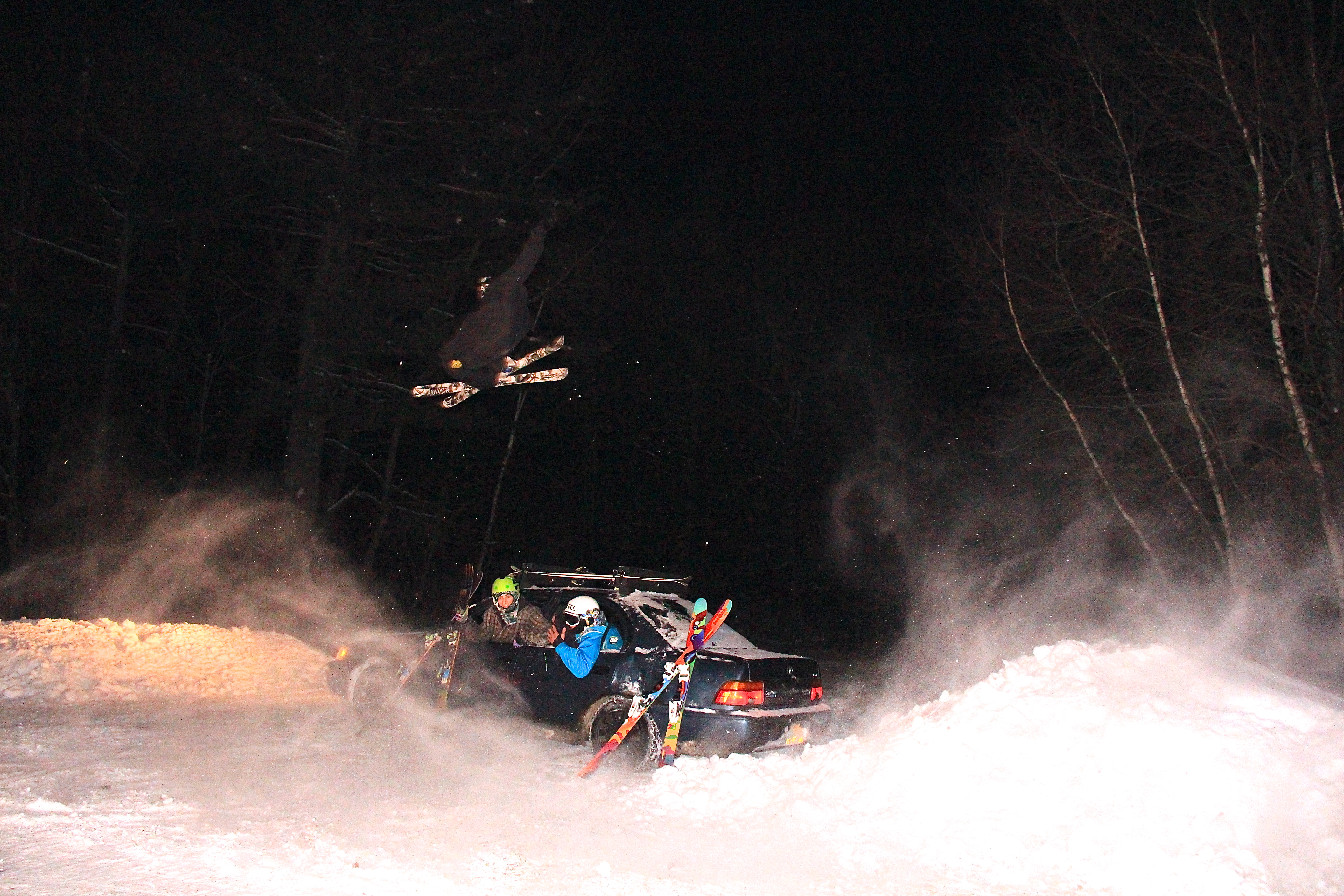 Jumpin over the car on New years