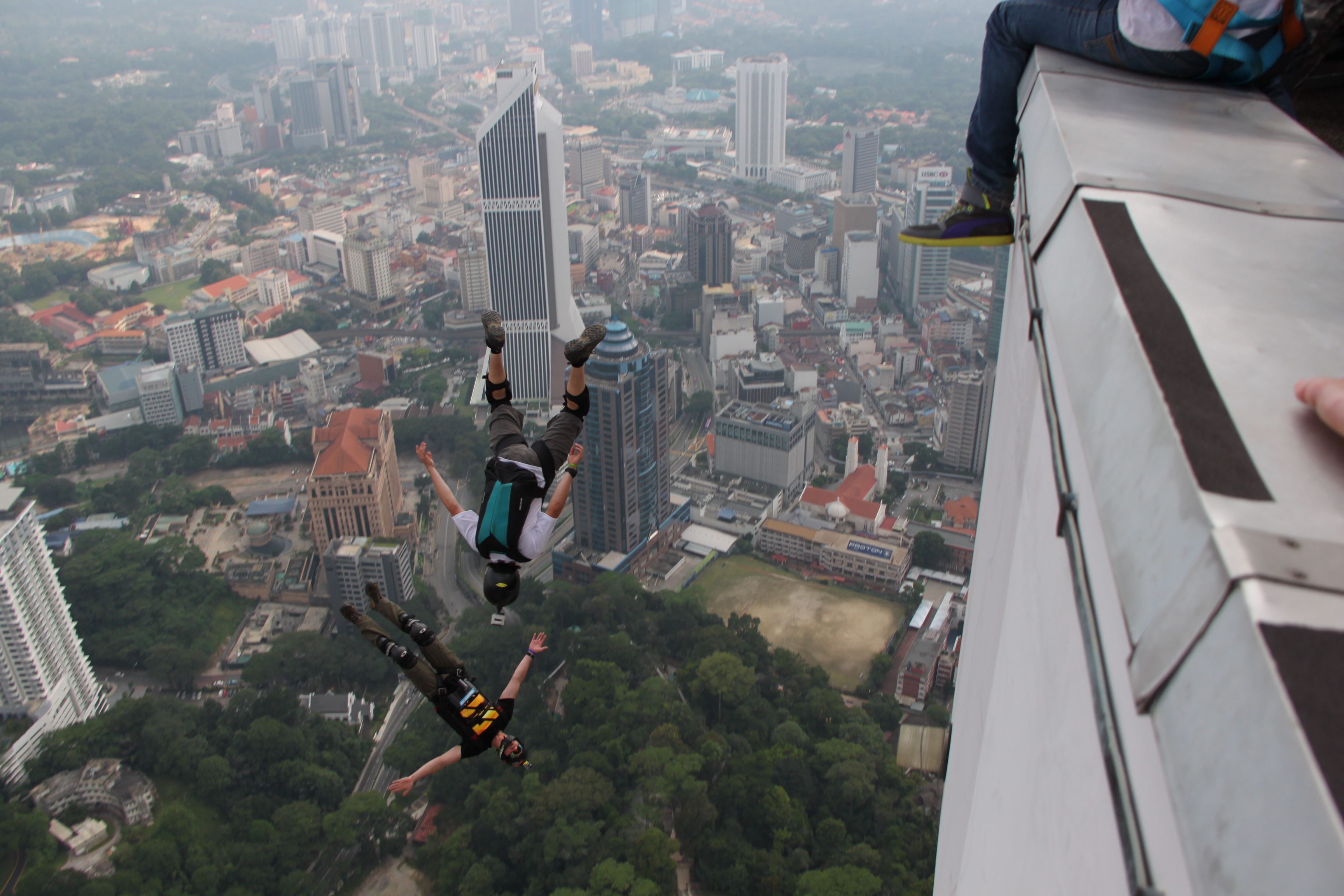 Jumping off buildings