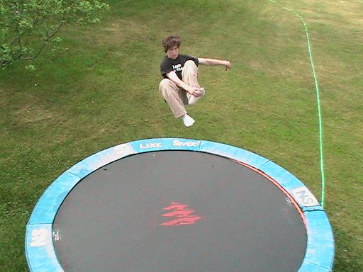 Jumping on Tramp