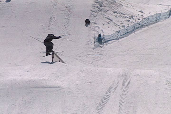Jumping onto the down rail