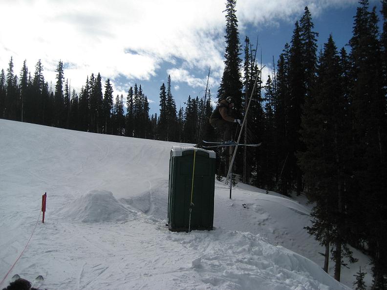 Jumping the portopotty!