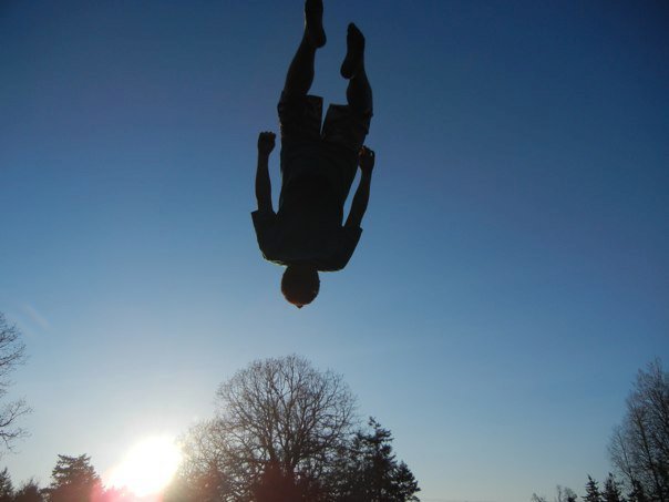 Just a big ol' backflip