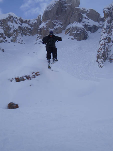 Just below Corbet's couloir