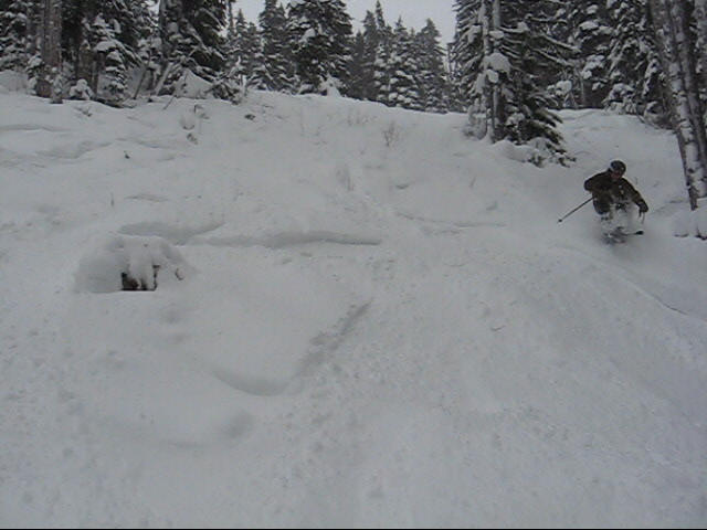 Just going, trying to ski fast