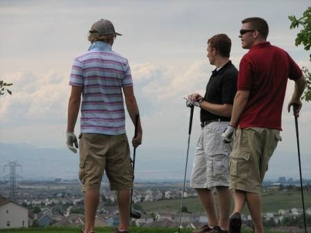 Kendall, Ryan, and Me Golfin'