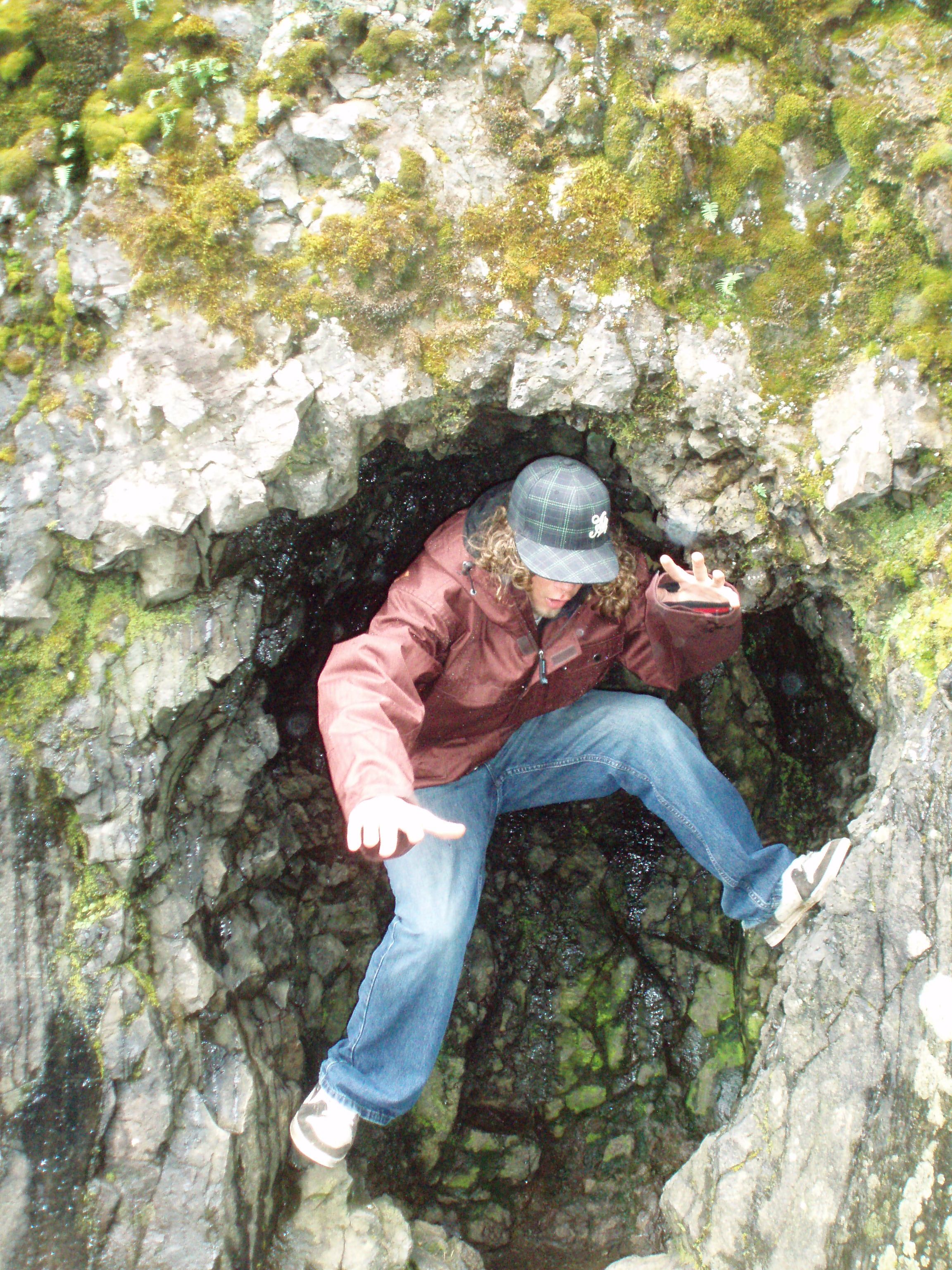 Kevin Todd in rock formation