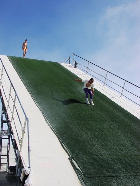 Killing it on a huge slide