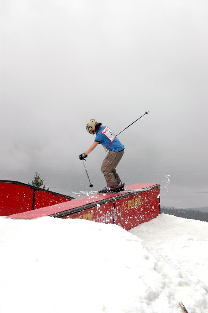 KIRBY Rail Jam, in the midst of spinning.