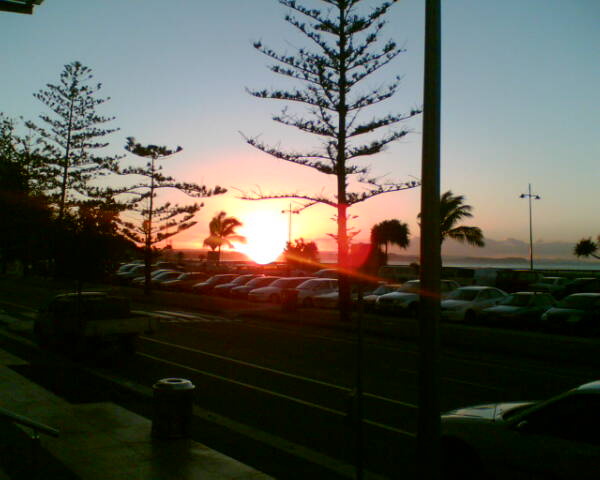 Kool sunset over the ocean