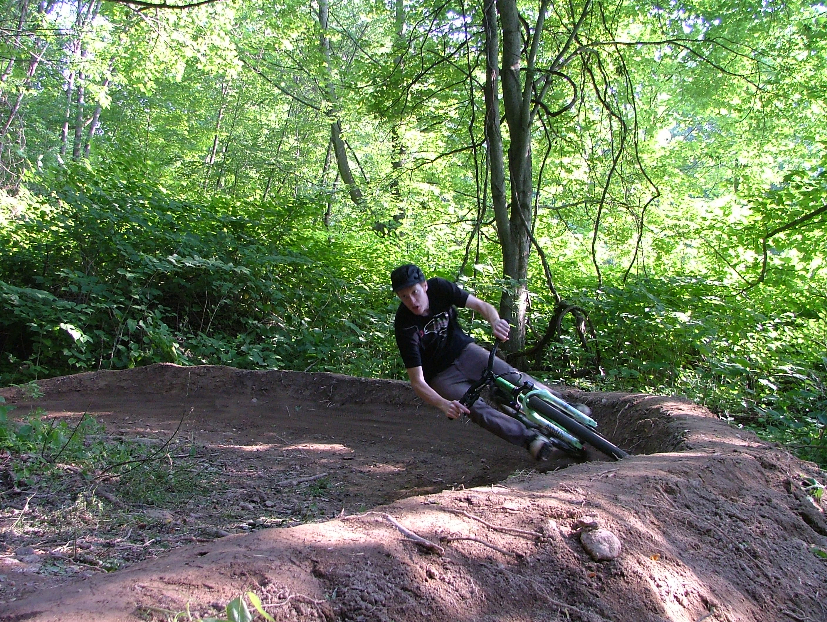 Kyle on the berm