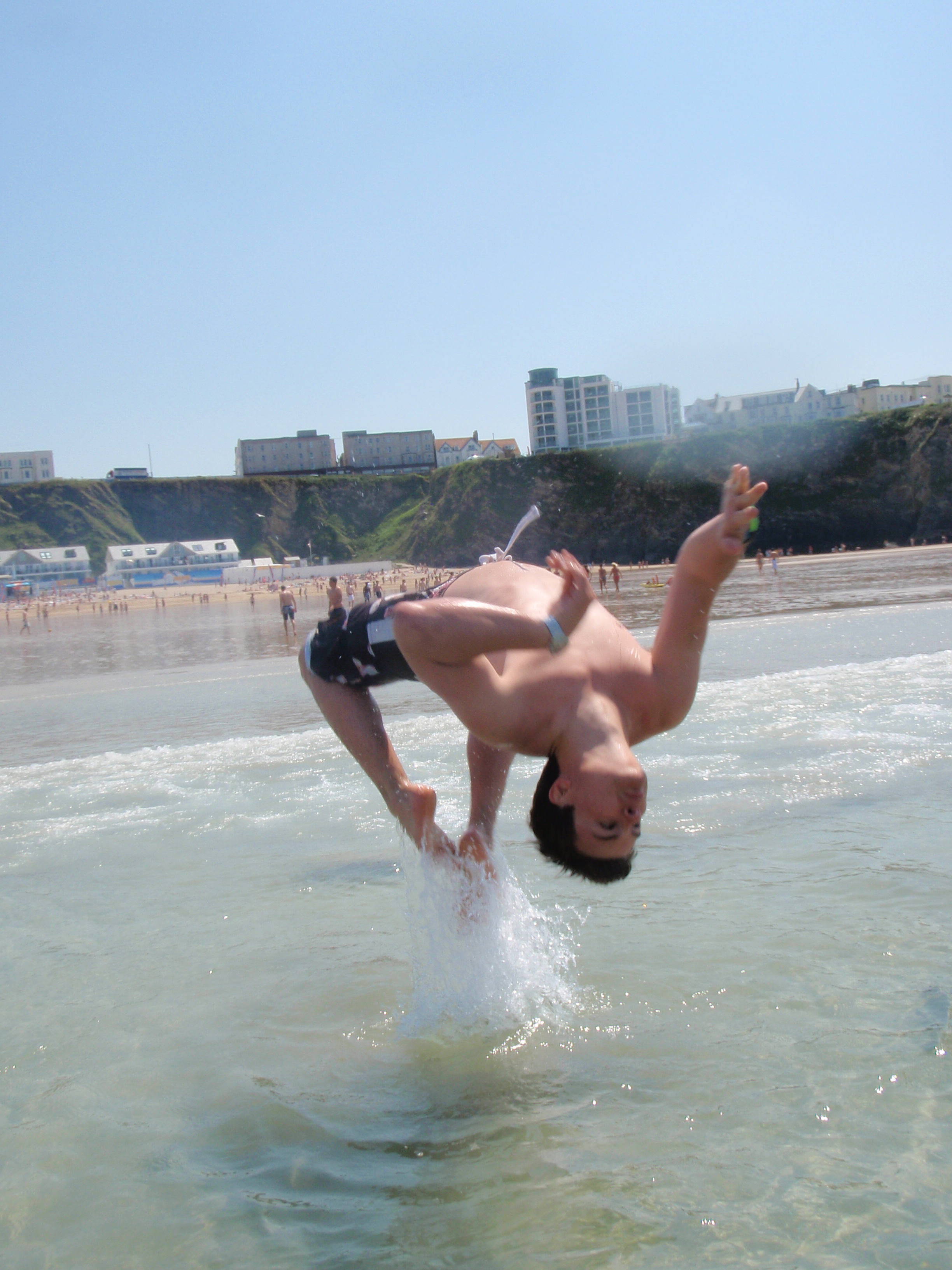 Laid out beach backy