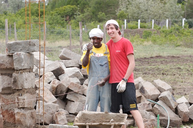 Laying down the bricks Evolve chile Kenya