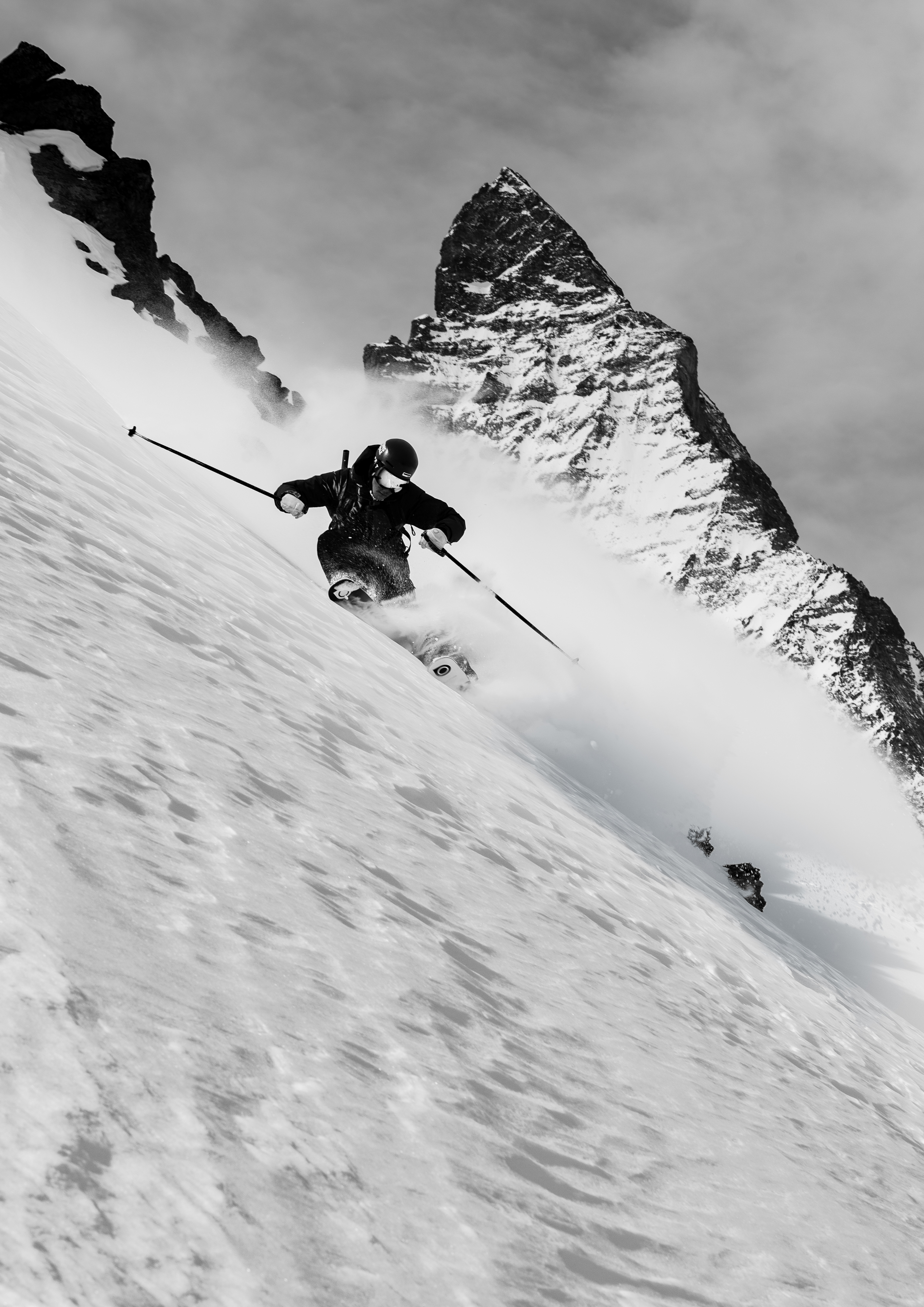 Laying it down in front of the Matterhorn.