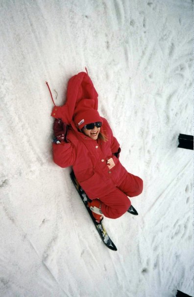 Learning to ski at age 3