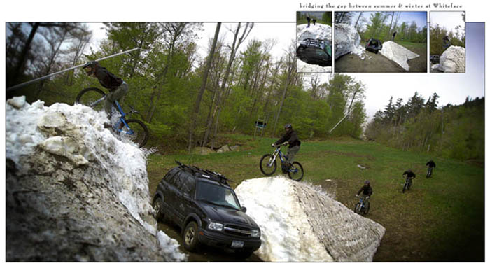 left over snow jump from world cup snowboardcross