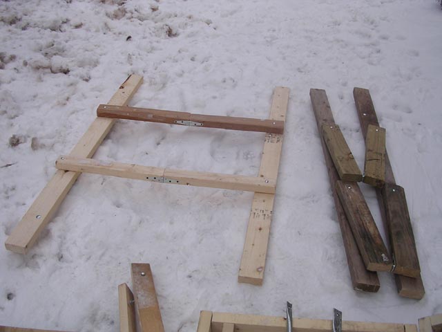 legs for the drop in, one collapsed, and one expanded