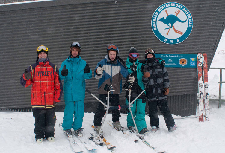 Liberty Australia Crew with Disabled Wintersport Australia