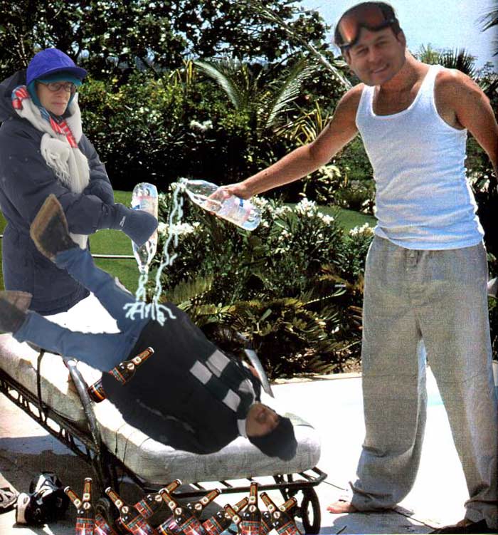 Lil bro didn't want to wake up! : (  we think he had a bit too much to drink!