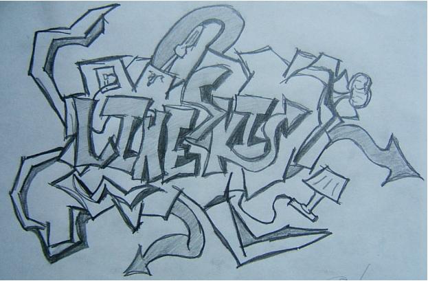 line graffiti