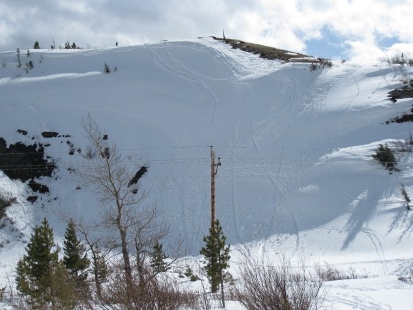 Line we skied off the road