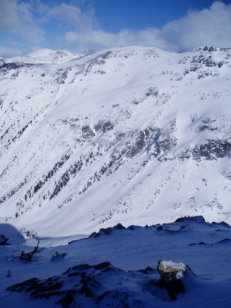 Lines and more lines..skiied the chute directly to lookers R of shot