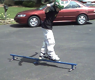 Little Brother Practicing Sole Grinds