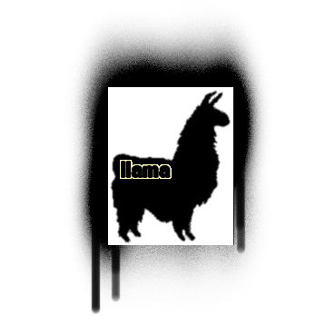 llama stencil