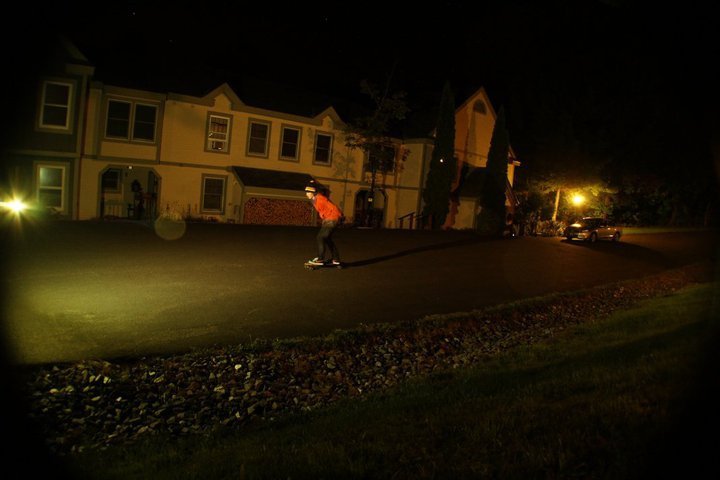 Longboarding in the dark