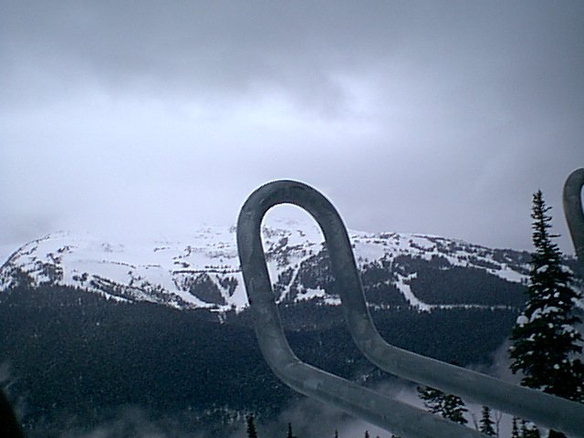looking back from the lift