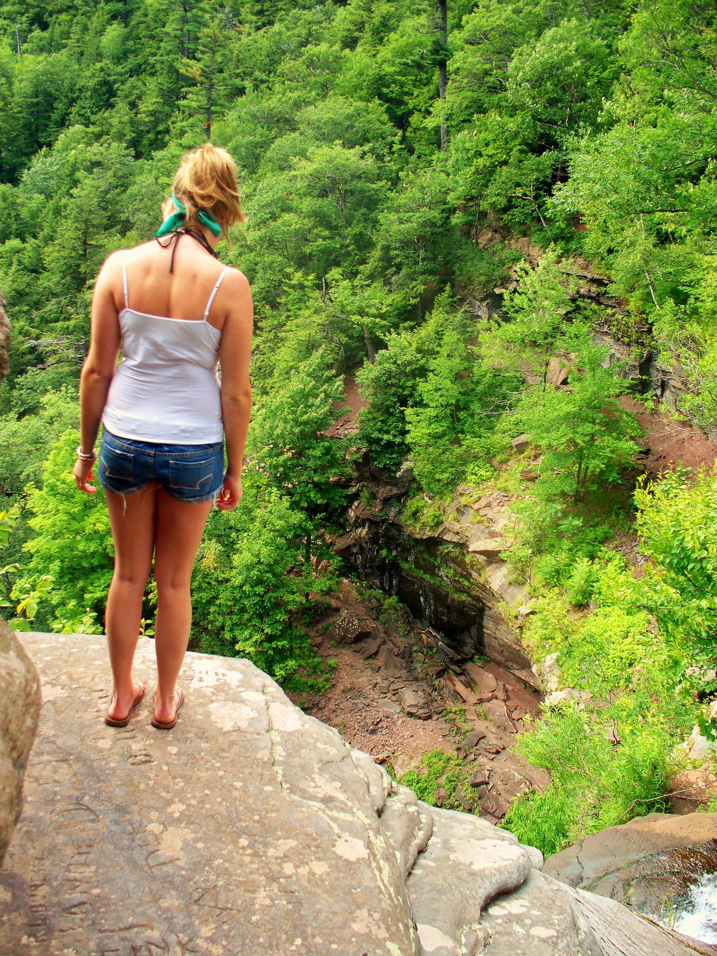 Looking down 260 feet