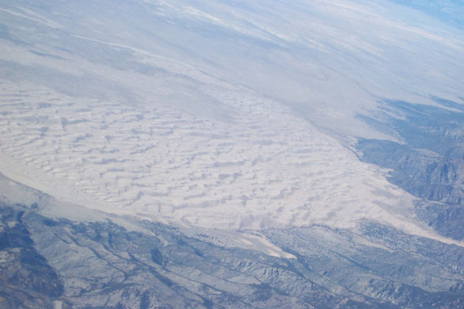 Looking down on Sand Dunes