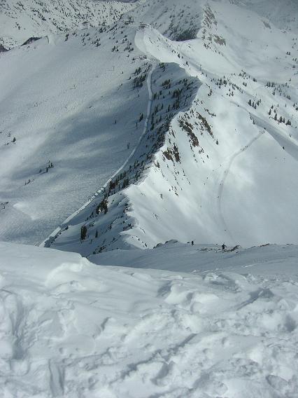 Looking down the hike
