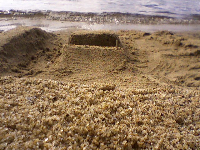 Looking down the hill towards the Sand Terrain Park step up