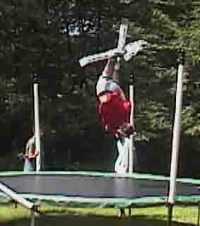 Loop with trampskis on