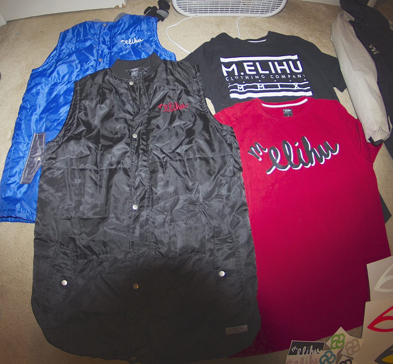 M.elihu vests/tees