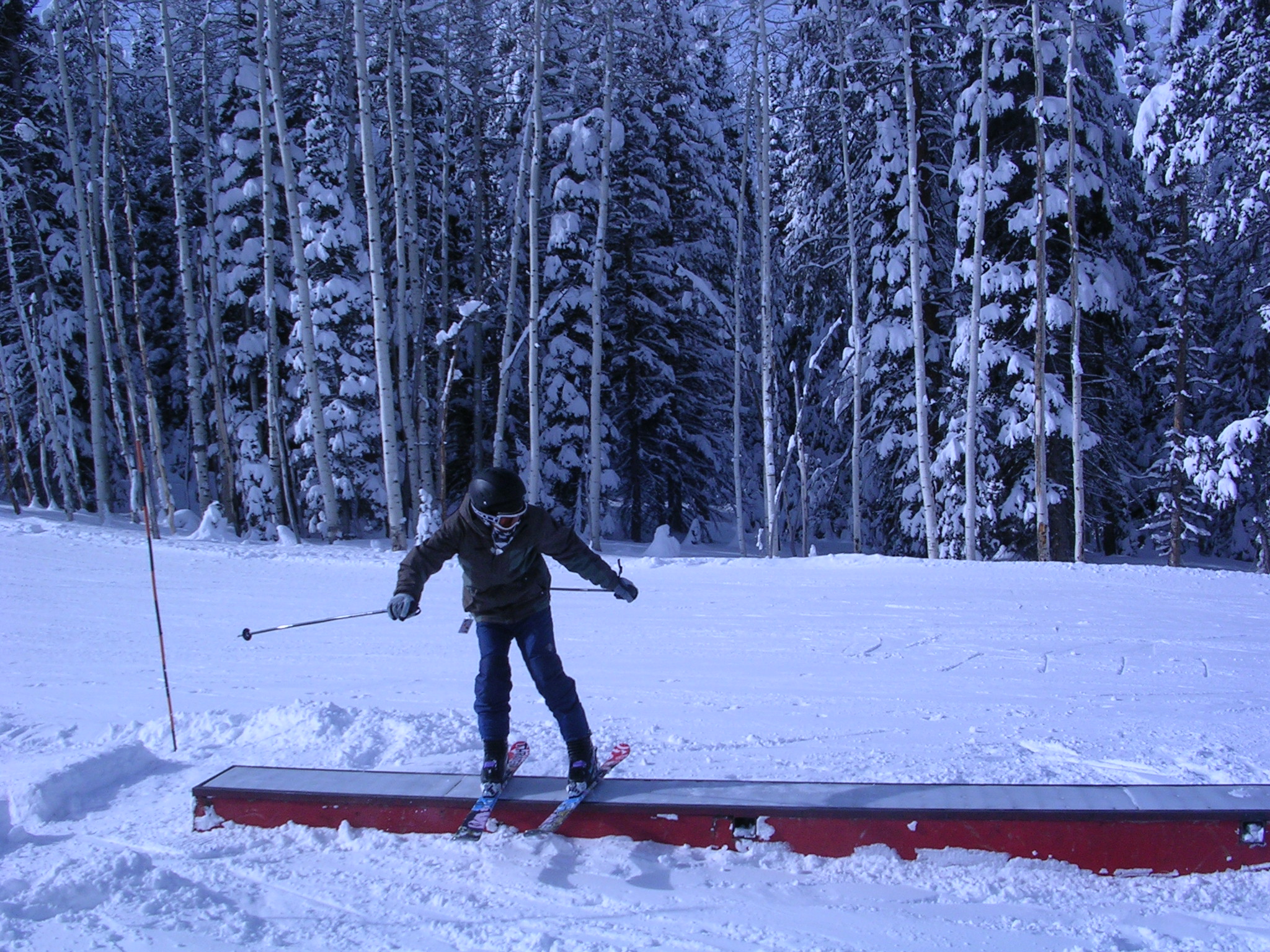 MA on little flat box. W/tight pants and boots haha