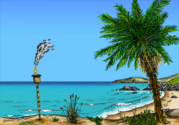 made up ocean picture drawn in flash