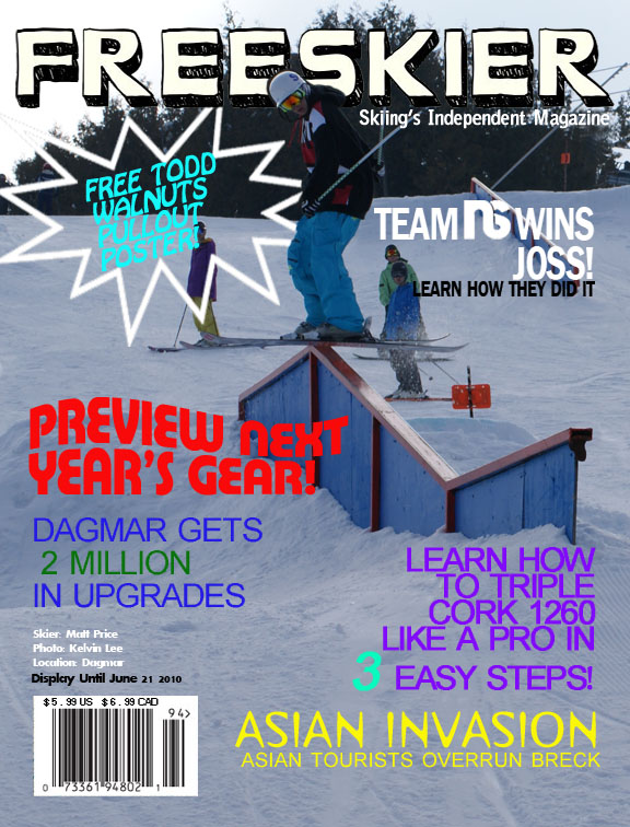 Magazine cover for school